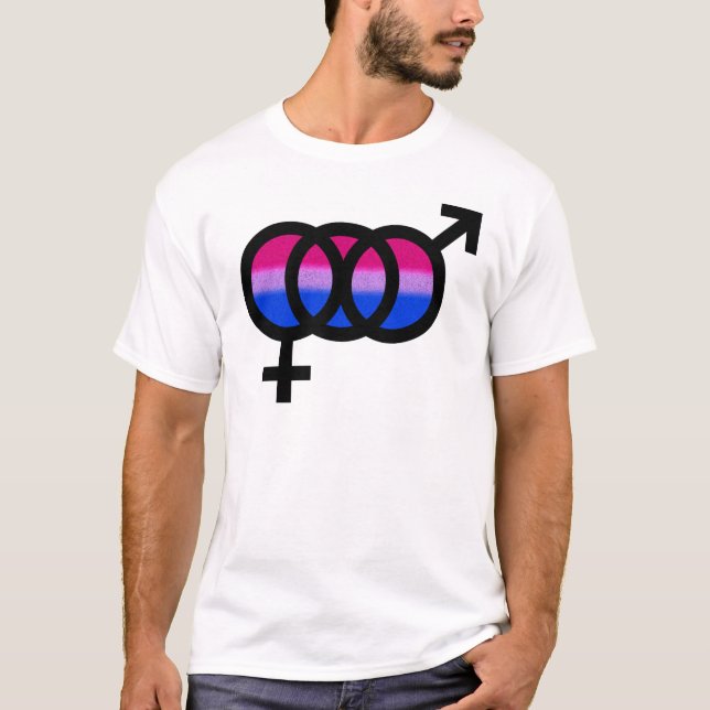 T-shirt Symbole bisexuel (Devant)