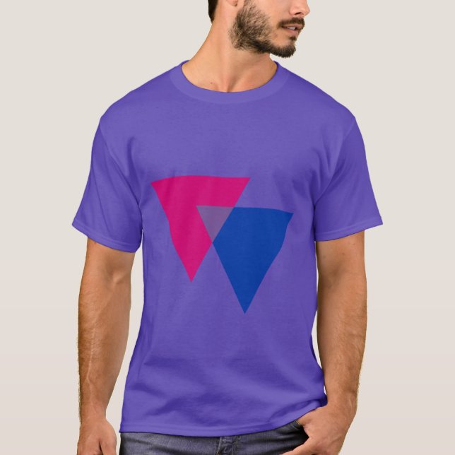 T-SHIRT SYMBOLE BISEXUEL DE TRIANGLE (Devant)