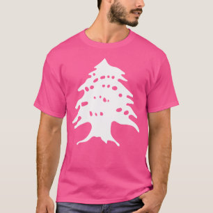 T-shirt Symbole blanc du drapeau du Liban