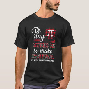 T-shirt Symbole Buffalo Pi Plaid Pi Jour M'Inspire Math Lo