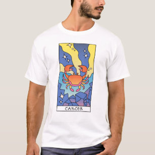 T-shirt Symbole cancéreux Zodiac Art Abstrait Vintage