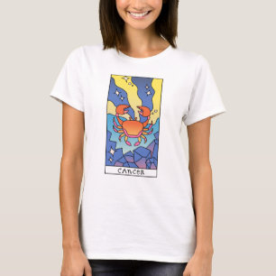 T-shirt Symbole cancéreux Zodiac Art Abstrait Vintage