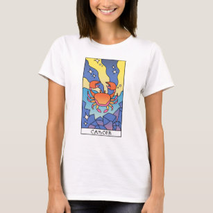 T-shirt Symbole cancéreux Zodiac Art Abstrait Vintage