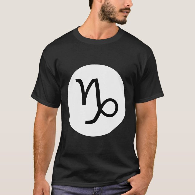 T-shirt Symbole Capricorne - Tee foncée (Devant)