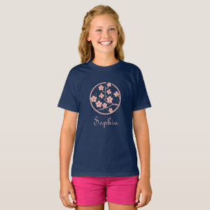 T-shirt Symbole cerisier, minimalisme, rose