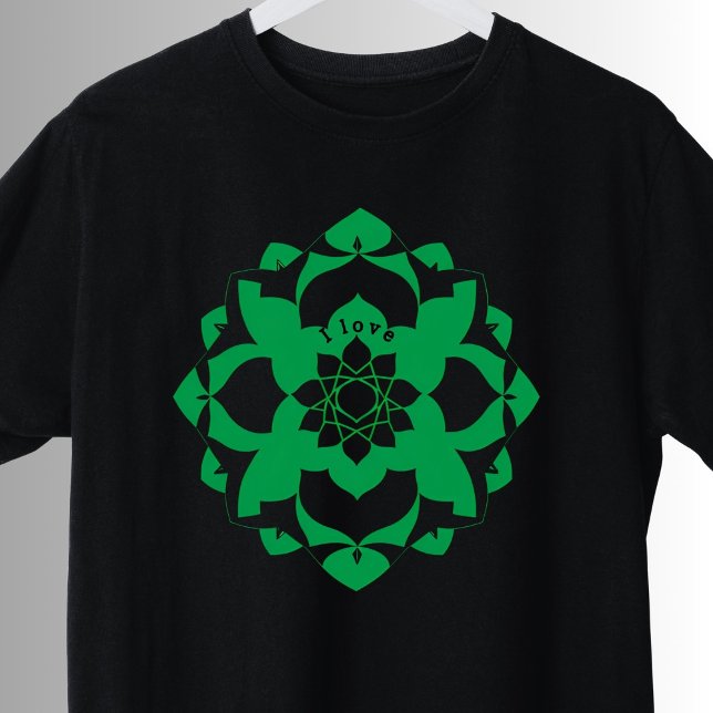 T-shirt Symbole Chakra du Coeur Vert Anahata Yoga (Créateur téléchargé)
