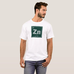 T-shirt Symbole chimique de l'élément de zinc chimie formu