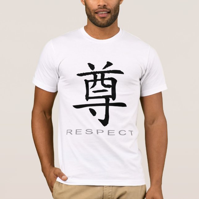 T-shirt Symbole chinois pour le respect (Devant)