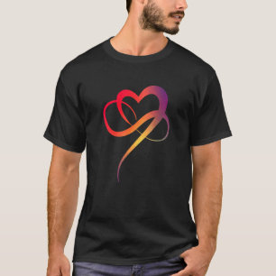 T-shirt Symbole coeur coloré Amour Infinité Connexion Infi