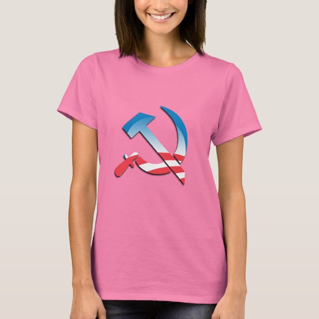 T-shirt Symbole communiste d'Obama (Devant)