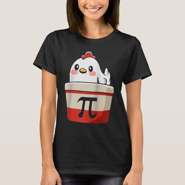 T-shirt Symbole cool Pot de poulet Pi Math pour enseignant (Devant)