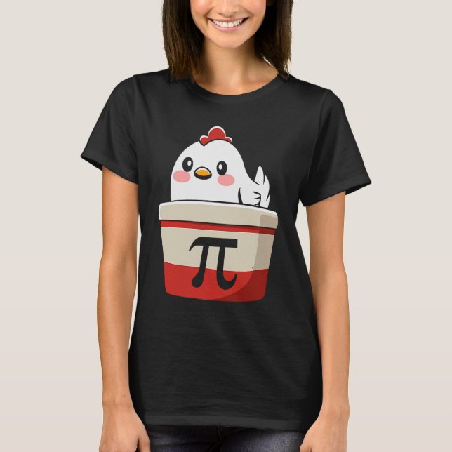 T-shirt Symbole cool Pot de poulet Pi Math pour enseignant (Devant)
