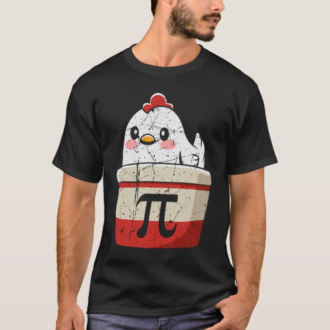 T-shirt Symbole cool Pot de poulet Pi Symbole Math Enseign (Devant)