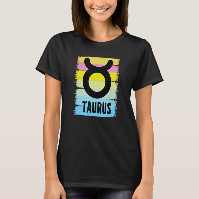 T-shirt Symbole cool Taurus Astrologie Tarot Horoscopes Bi (Devant)