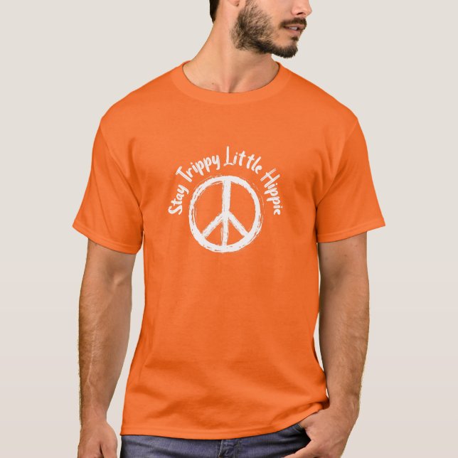 T-shirt SYMBOLE cravate-Dye Paix Stay Trippy Little Hippie (Devant)