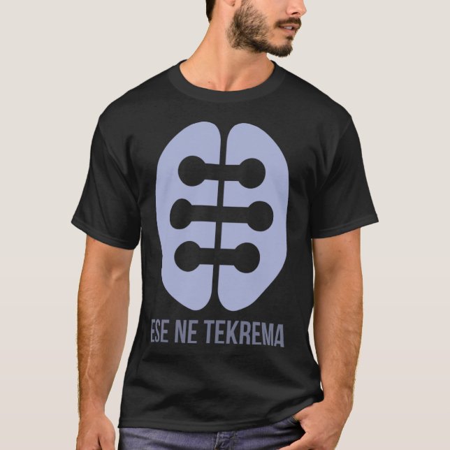 T-shirt Symbole d'amitié Ese Ne Tekrema Adinkra de l'Ouest (Devant)
