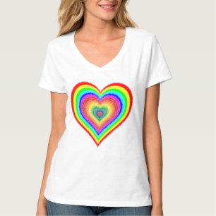T-shirt Symbole d'amour arc-en-ciel Saint-Valentin-25543