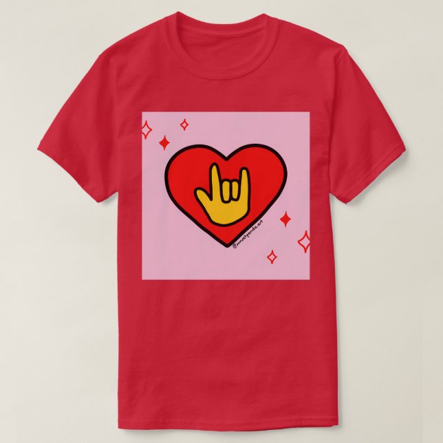 T-shirt Symbole d'amour Coeur rouge (Design devant)
