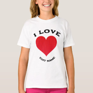 T-shirt Symbole d'amour de cœur rouge-18374