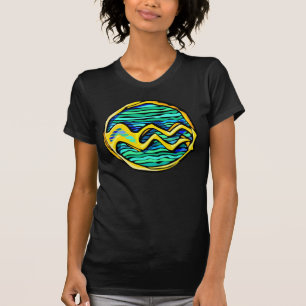 T-shirt Symbole d'Aquarius couleur pierre de gemme