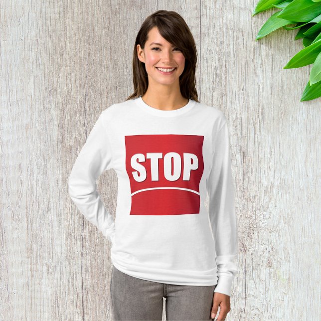 T-shirt Symbole d'arrêt rouge gras (Créateur téléchargé)