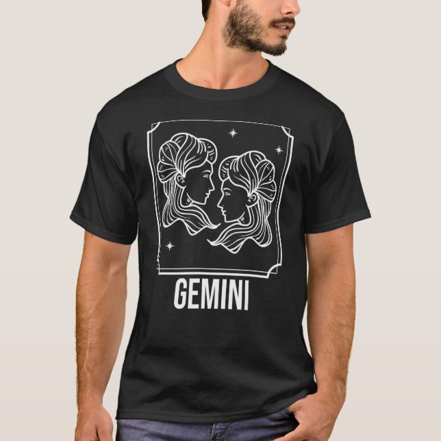 T-shirt SYMBOLE D'Astrologie Zodiaque Horoscope Gemini 7 (Devant)