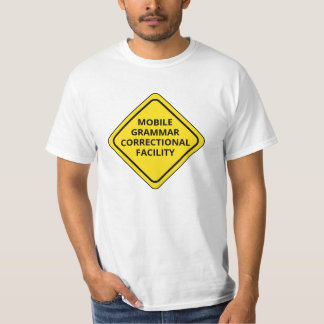 T-shirt Symbole d'avertissement de grammaire personnalisée