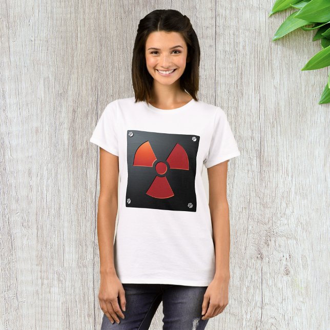 T-shirt Symbole d'avertissement de radiation Panneau métal (Créateur téléchargé)