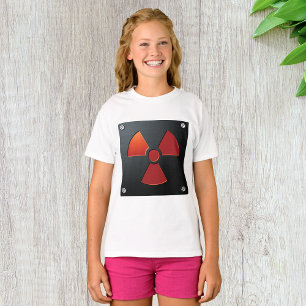T-shirt Symbole d'avertissement de radiation Panneau métal
