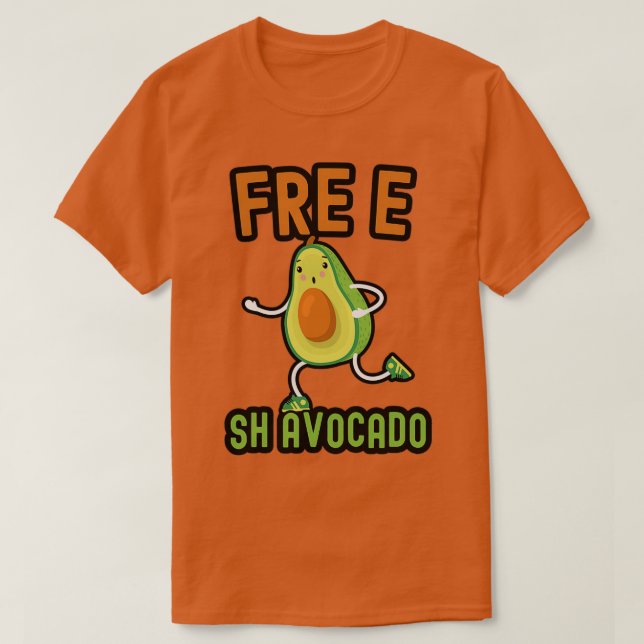 T-shirt Symbole d'avocatier drôle Free Shavocado (Design devant)