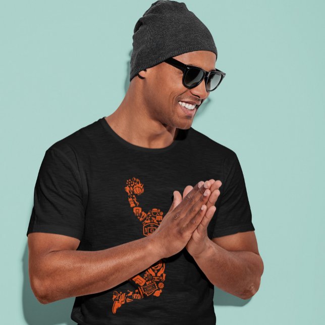 T-shirt Symbole de basket-ball Slam Jump Time (Créateur téléchargé)