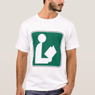 T-shirt Symbole de bibliothèque - Panneau côté route