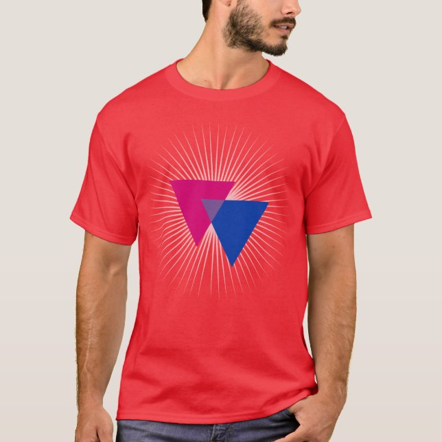 T-shirt Symbole de bisexualité (Devant)