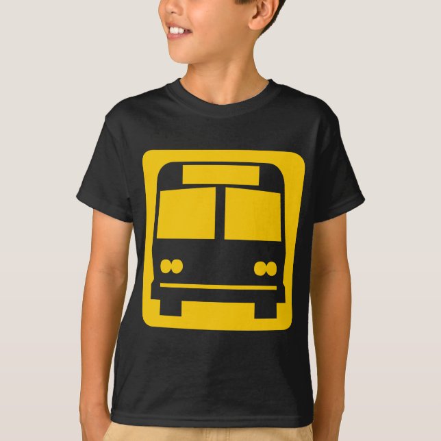 T-shirt Symbole de bus - Ambre (Devant)