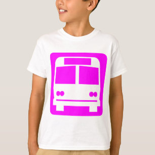 T-shirt Symbole de bus - Magenta