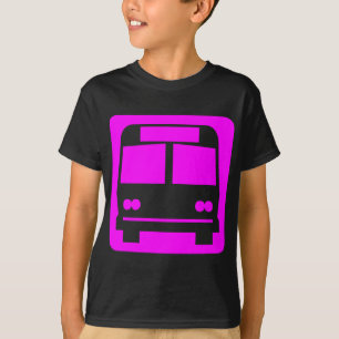 T-shirt Symbole de bus - Magenta