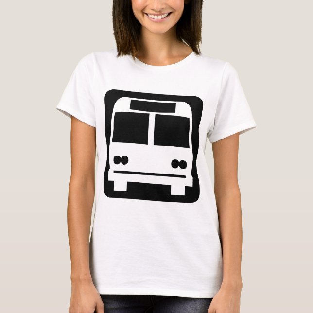 T-shirt Symbole de bus - Noir (Devant)