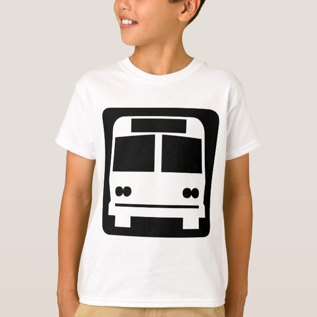 T-shirt Symbole de bus - Noir (Devant)
