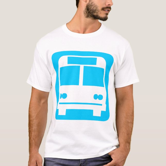 T-shirt Symbole de bus - Sky Blue (Devant)
