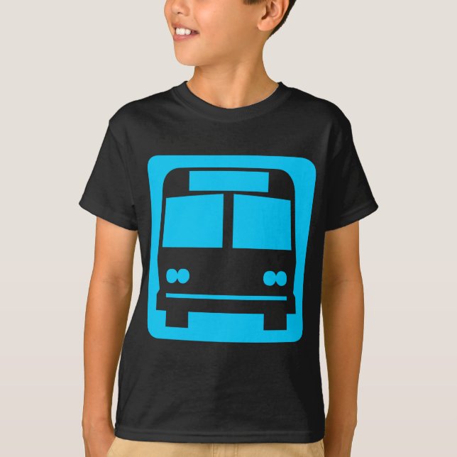 T-shirt Symbole de bus - Sky Blue (Devant)