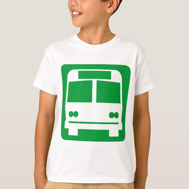 T-shirt Symbole de bus - Vert herbe (Devant)
