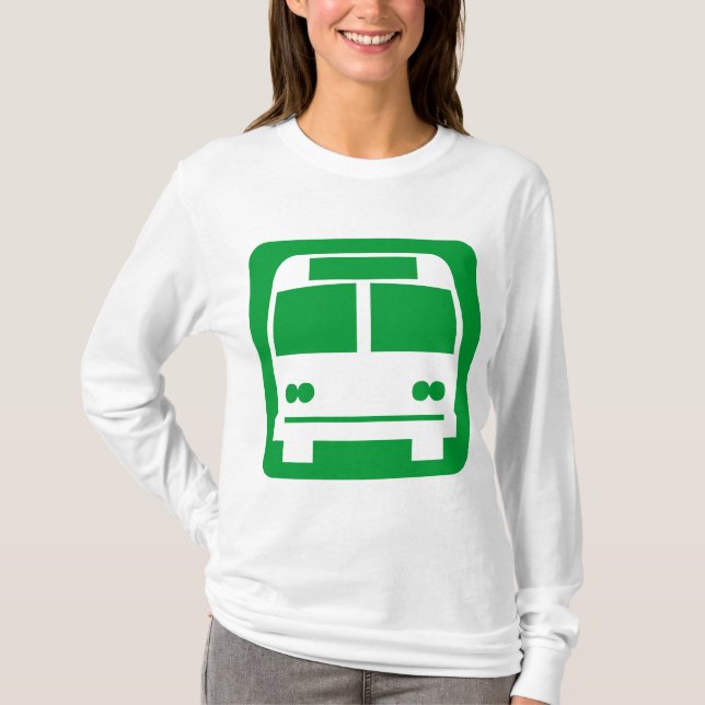 T-shirt Symbole de bus - Vert herbe (Devant)