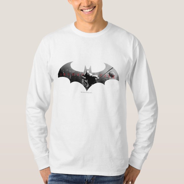 T-shirt Symbole de chauve-souris de la ville d'Arkham (Devant)