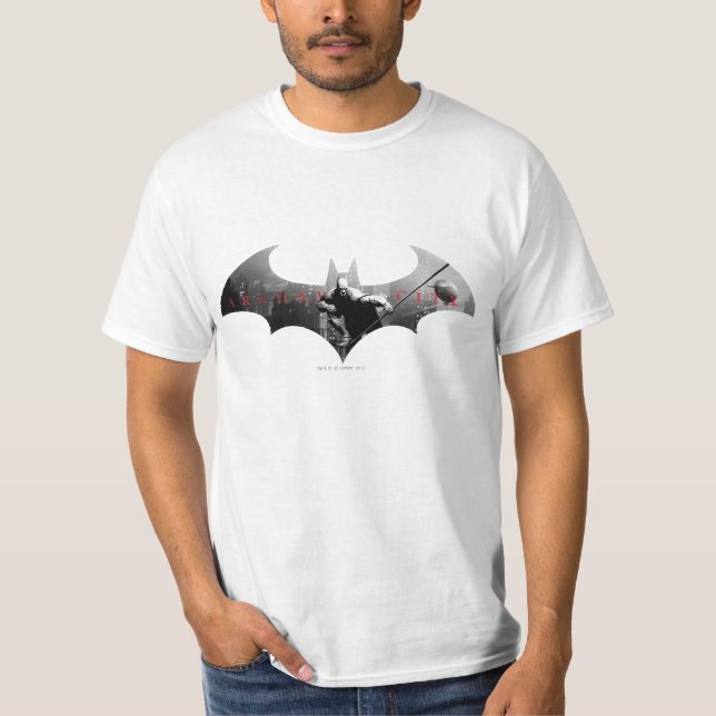 T-shirt Symbole de chauve-souris de la ville d'Arkham (Devant)