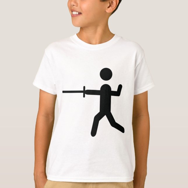 T-shirt symbole de clôture noire (Devant)