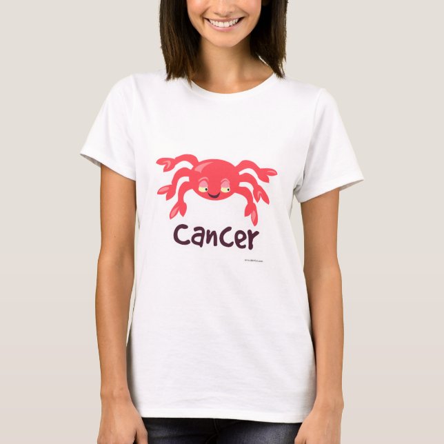 T-shirt Symbole de dessin du cancer du crabe mou (Devant)