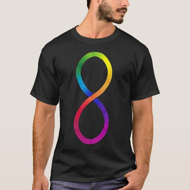 T-shirt Symbole de fierté autistique vertical (Devant)