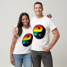 Symbole de fierté LGBTQ Yin Yang arc-en-ciel