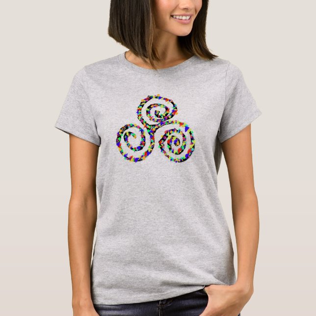 T-Shirt Symbole de Force Triskele Celtique (Devant)
