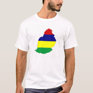 T-shirt symbole de forme de carte de drapeau de pays des
